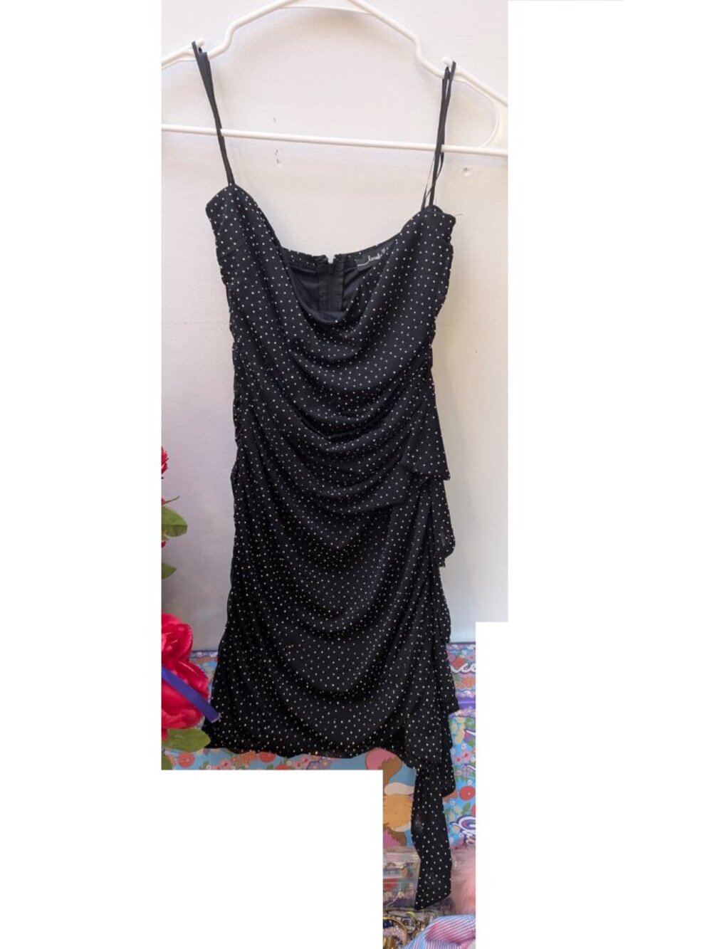 Black Strapless Ruffle dress - Lovely Day sz Medium